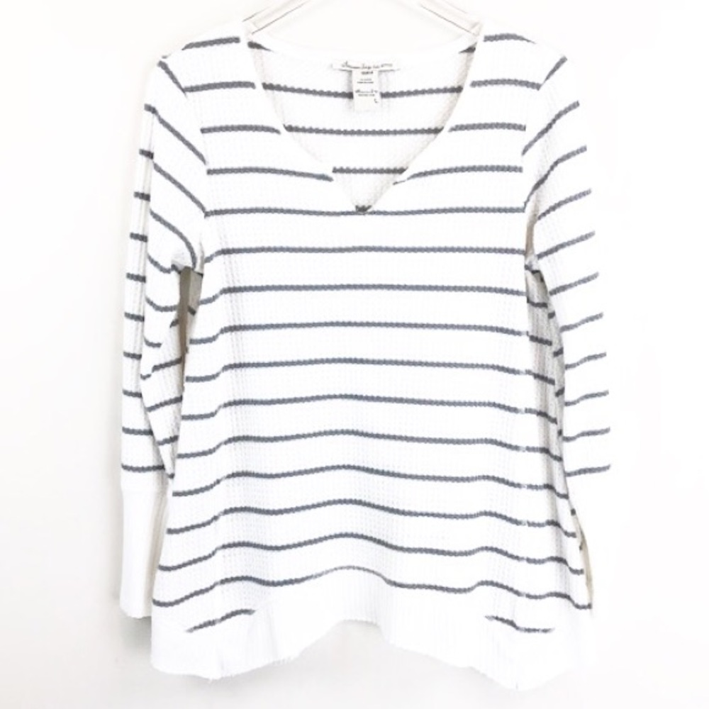 American Rag | Ribbed Pull Over Long Sleeve Top
